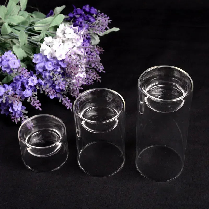 Tealight Glass Candle Holders for Wedding Centerpiece, Versatile, Flowers Vase,Home Decoration Windowsill & Festival