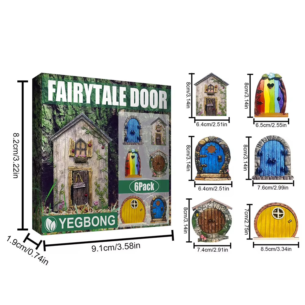 Fairy House Tree Hanging Figurine Window Sitting Fairy Ladder Resin Craft Statue Outdoor Ornament for Home Garden Yard Art Decor
