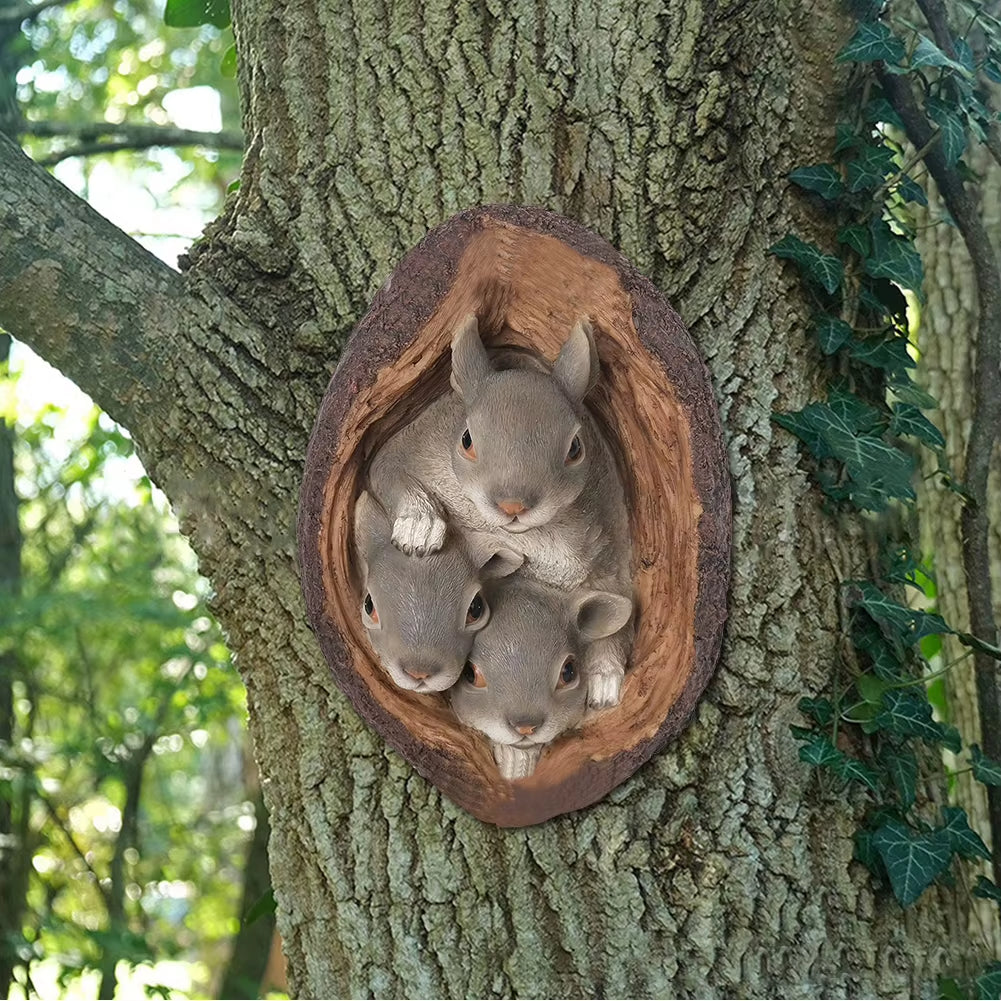 Fairy House Tree Hanging Figurine Window Sitting Fairy Ladder Resin Craft Statue Outdoor Ornament for Home Garden Yard Art Decor